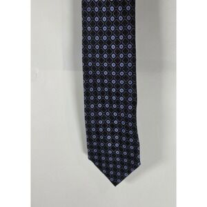 Brioni Italy Silk Tie Blue Geometric Medallion Luxury Mens Woven Classic NWT